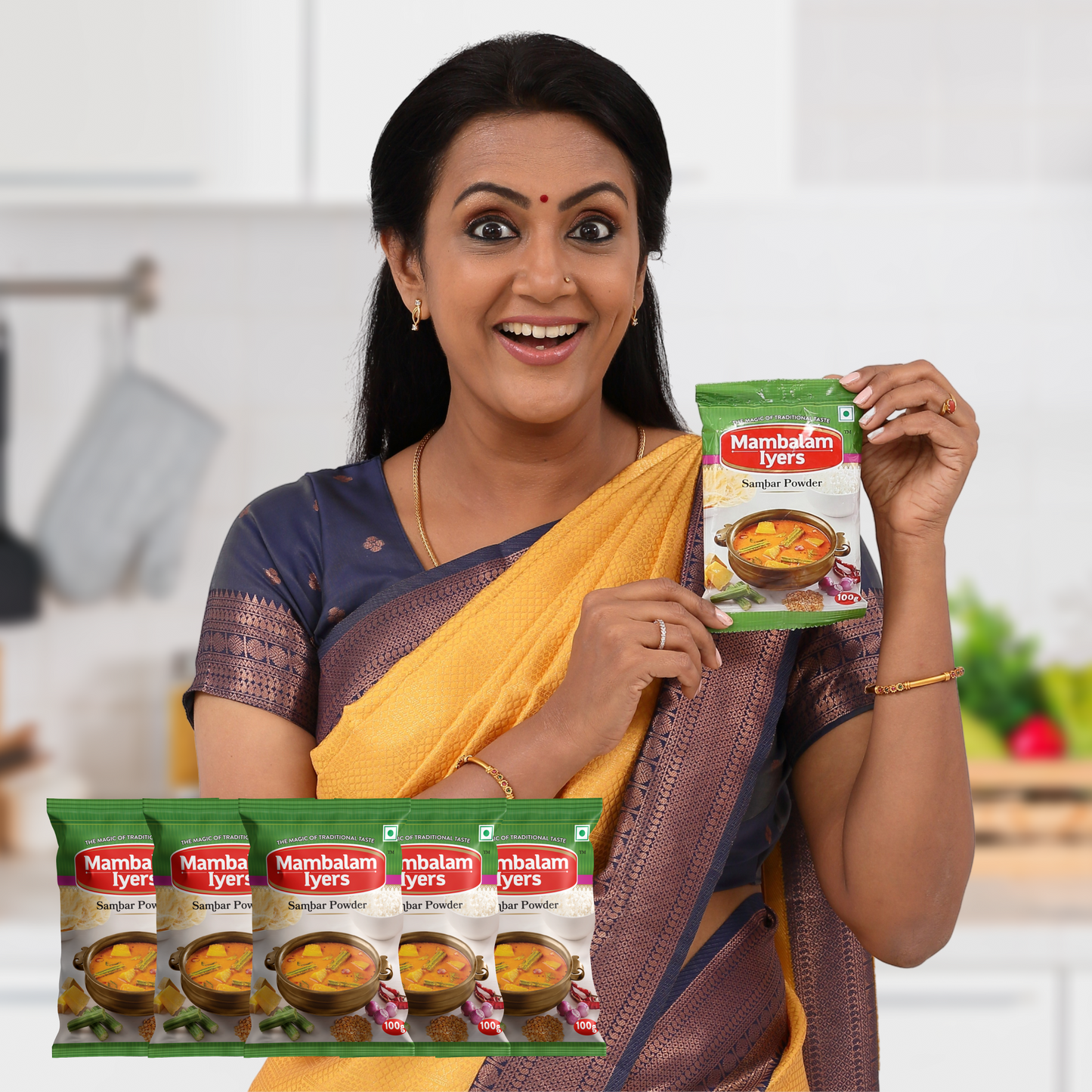 Mambalam Iyers Sambar Powder - Pack of 5 x 100g each