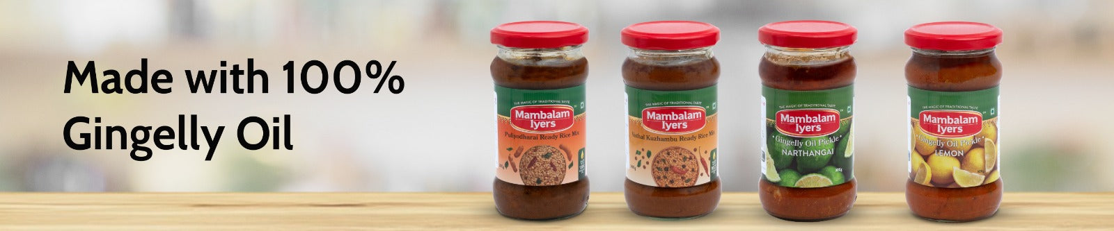 Made with 100% Gingelly Oil | Pickles & Ricemix Pastes