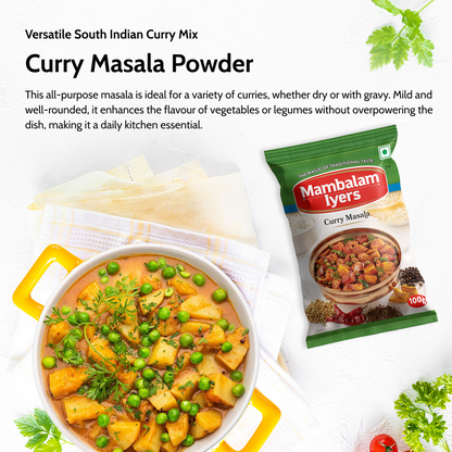 Mambalam Iyers Curry Masala Powder - Pack of 5 x 100g each