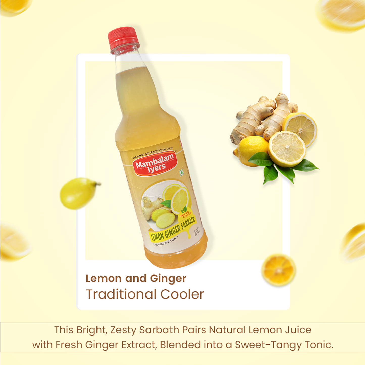 Lemon Ginger Sarbath (700 Ml)