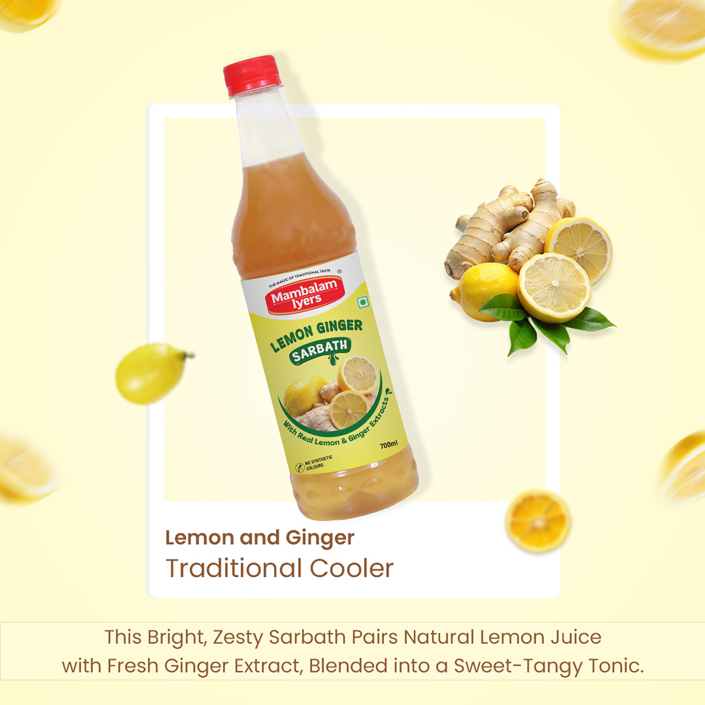 Lemon Ginger Sarbath (700 Ml)
