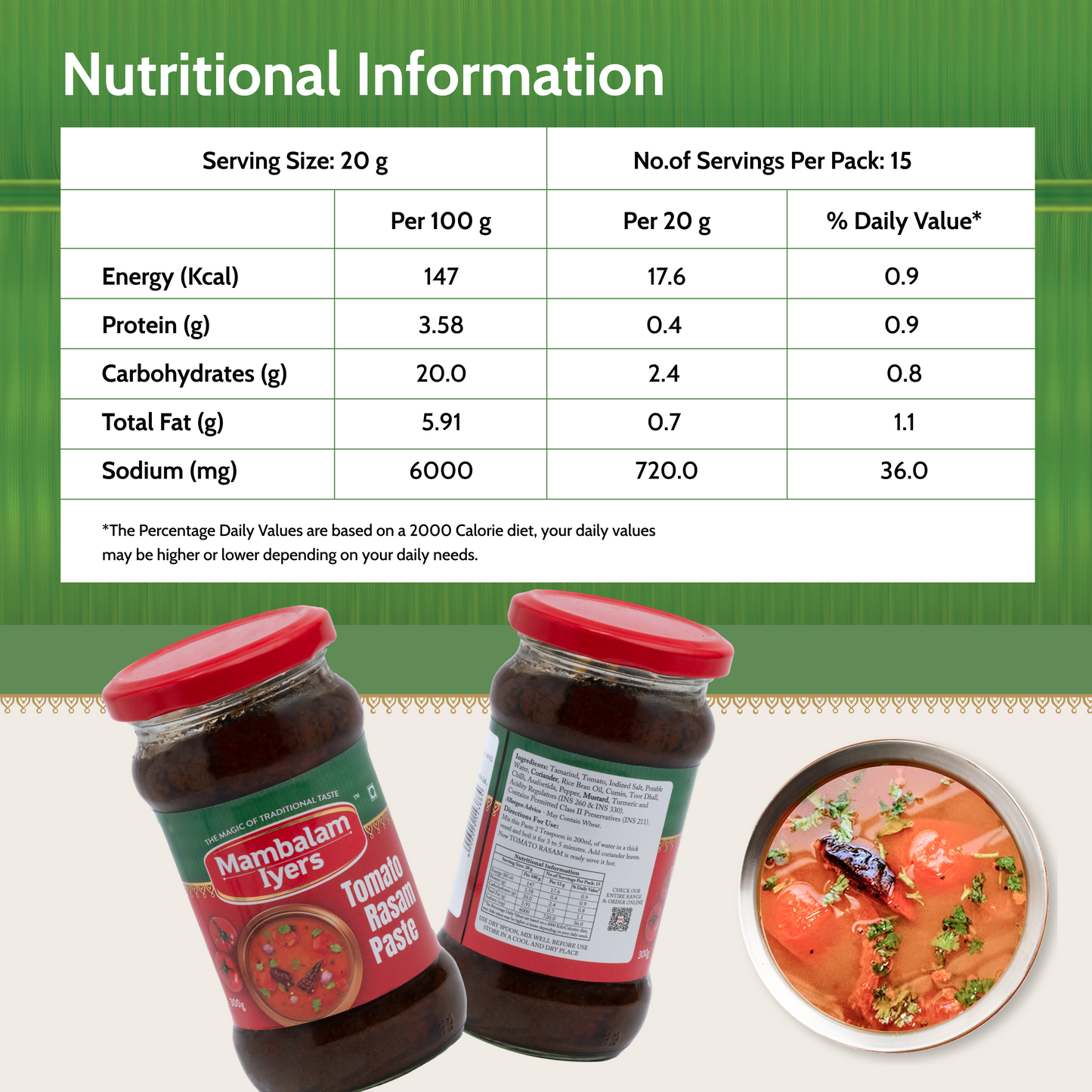 Tomato Rasam Paste (300 gms)