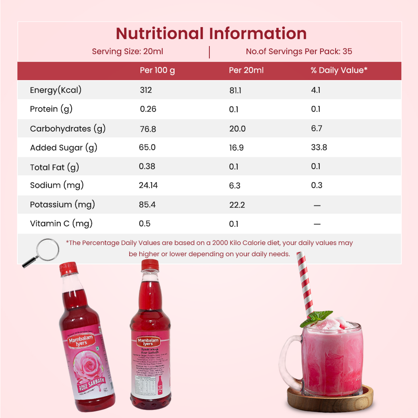 Rose Sarbath (700 Ml)