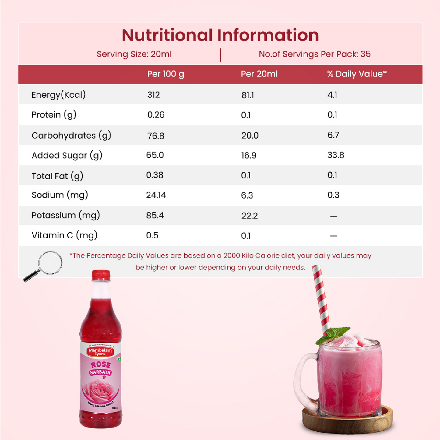 Rose Sarbath (700 Ml)