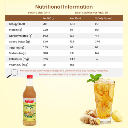 Lemon Ginger Sarbath (700 Ml)