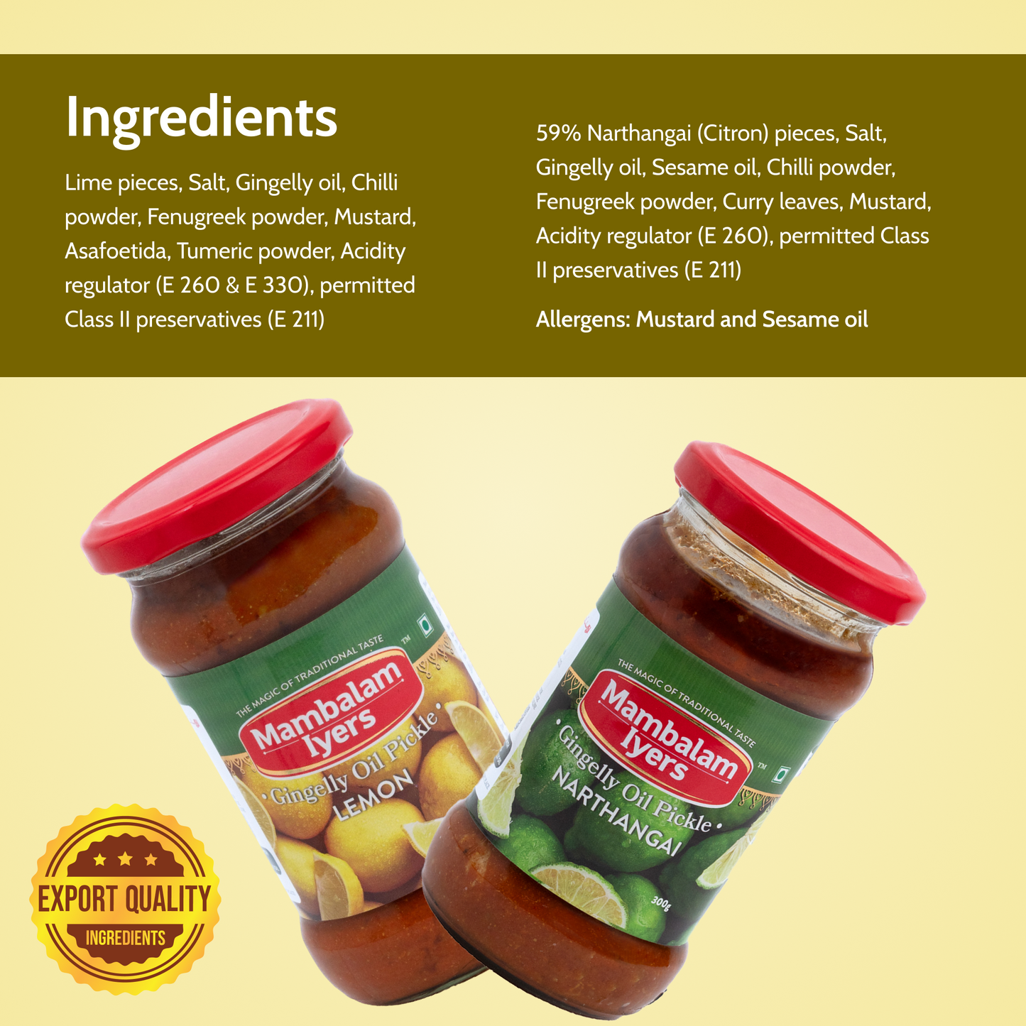 Narthangai (300 gms) & Lemon Pickle Combo (300 gms)