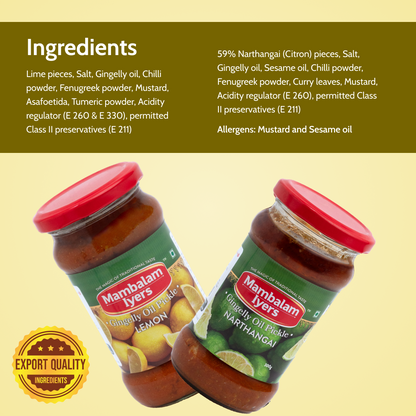 Narthangai (300 gms) & Lemon Pickle Combo (300 gms)