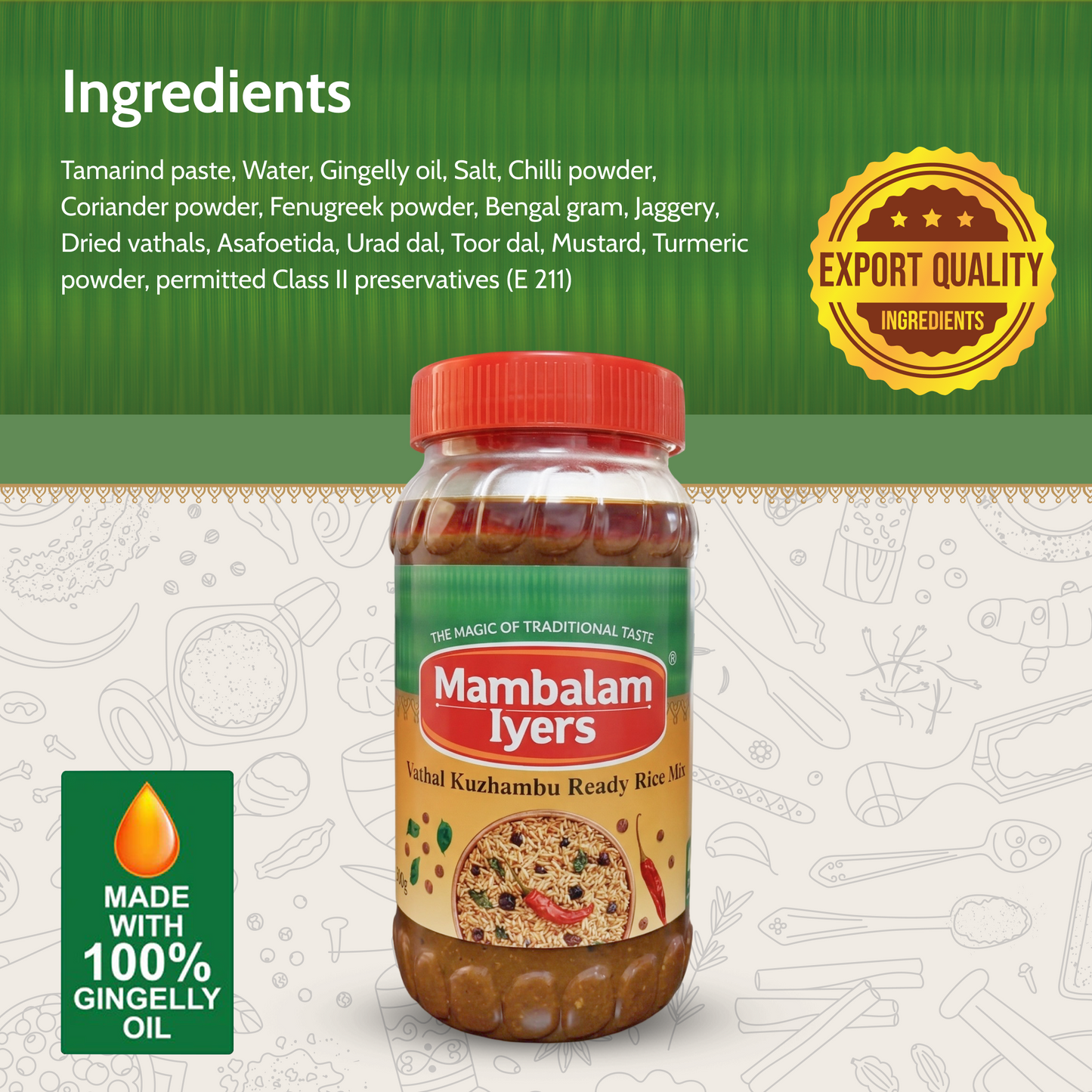 Vathal Kuzhambu Ready Rice Mix