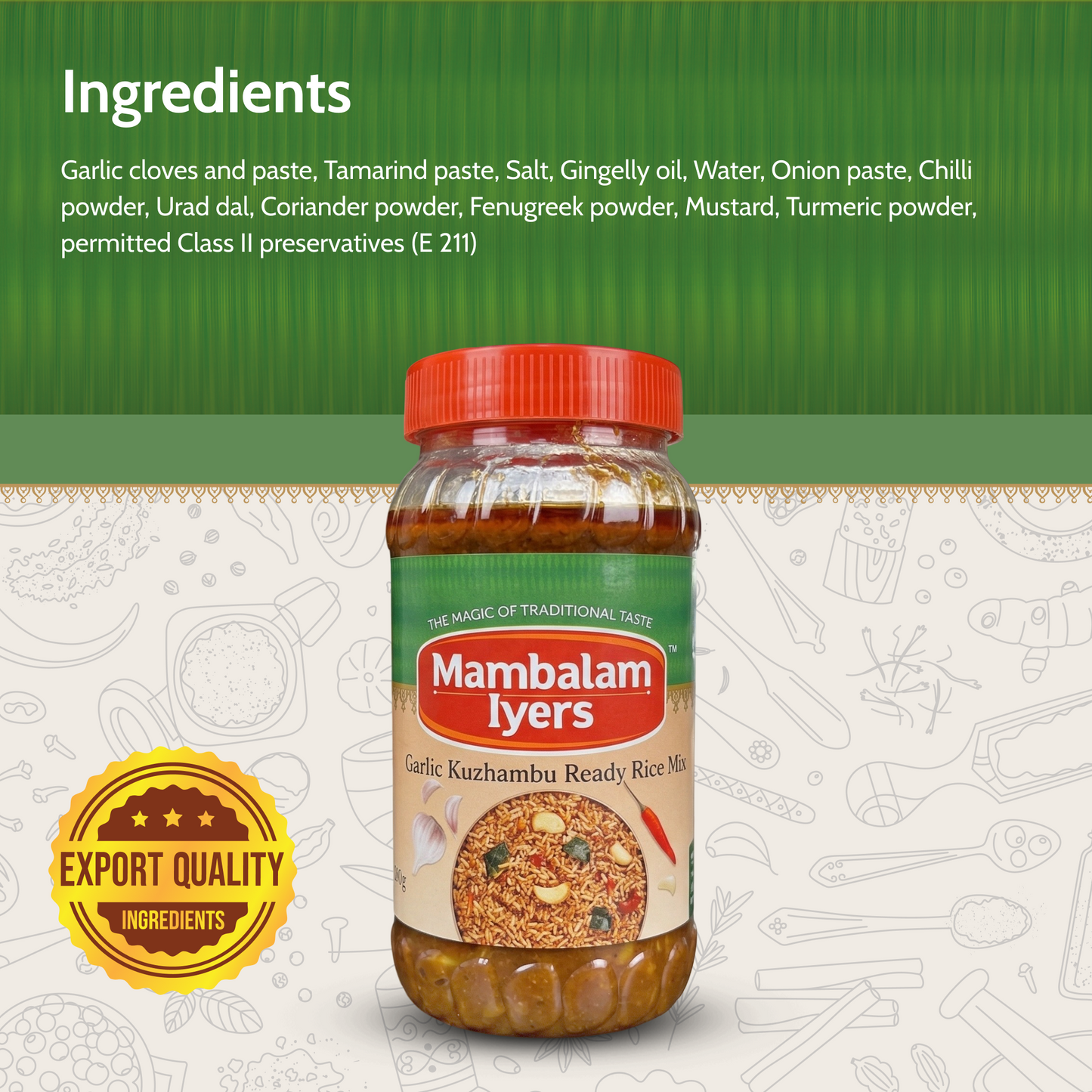 Garlic Kuzhambu Ready Rice Mix
