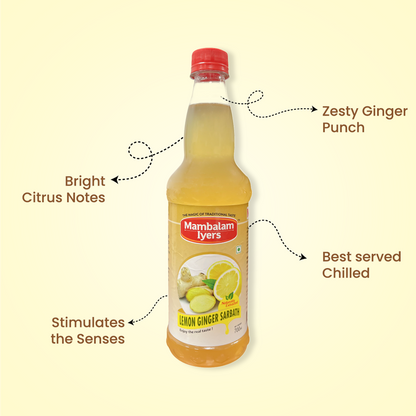 Lemon Ginger Sarbath (700 Ml)