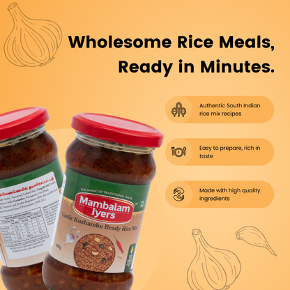 Garlic Kuzhambu Ready Rice Mix (300 Gms)