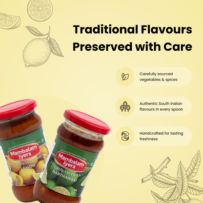Narthangai (300 gms) & Lemon Pickle Combo (300 gms)