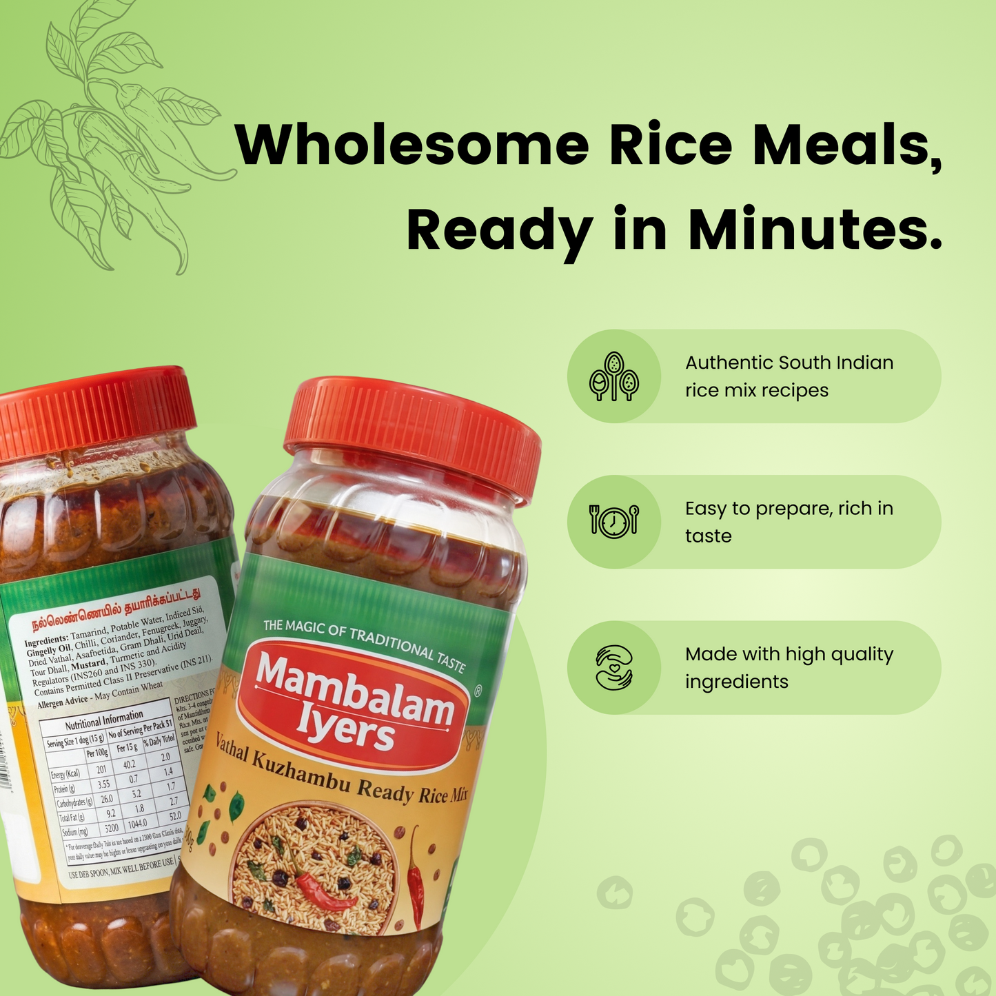 Vathal Kuzhambu Ready Rice Mix