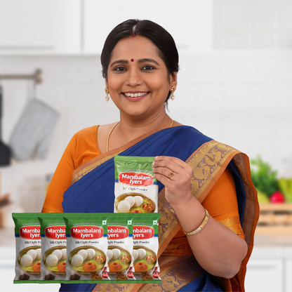 Mambalam Iyers Idli Chilli Powder - Pack of 5 x 100g each