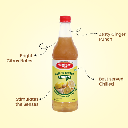 Lemon Ginger Sarbath (700 Ml)