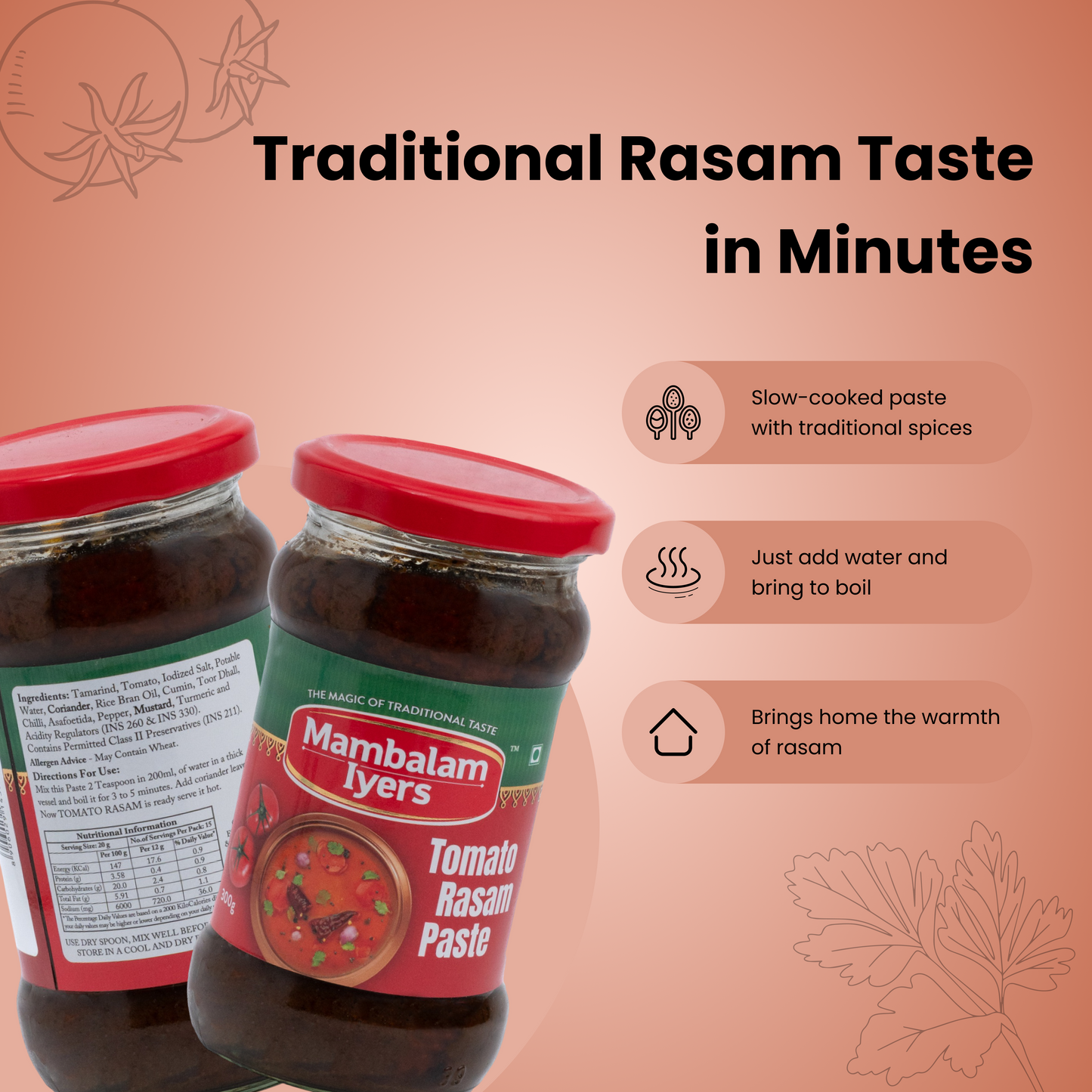 Tomato Rasam Paste (300 gms)