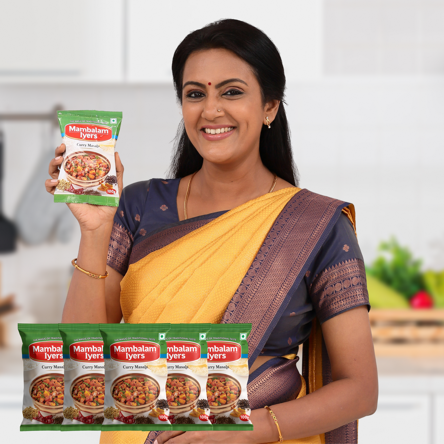 Mambalam Iyers Curry Masala Powder - Pack of 5 x 100g each