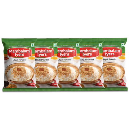 Pack of Mambalam Tyers Dhall Powder packaging