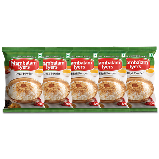 Pack of Mambalam Tyers Dhall Powder packaging