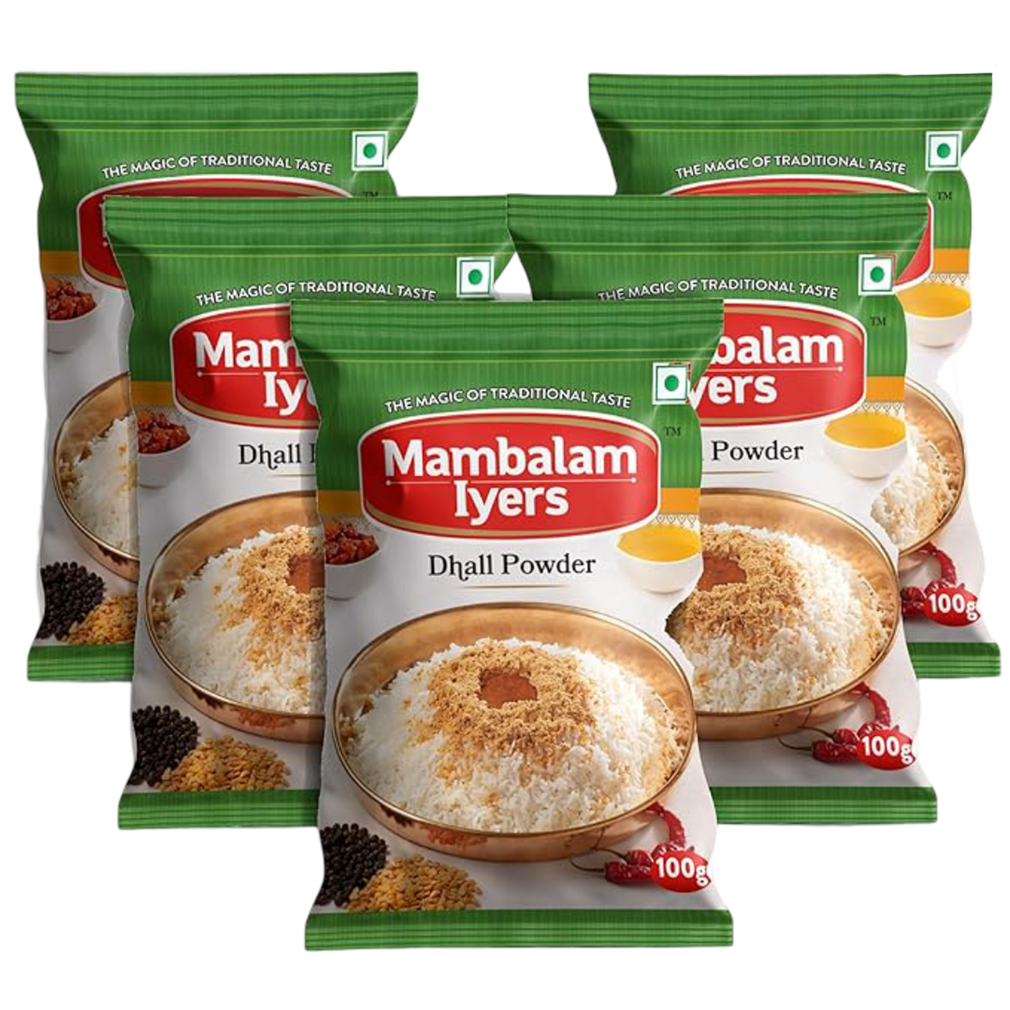 Mambalam Iyers Dhall Powder - Pack of 5 x 100g each
