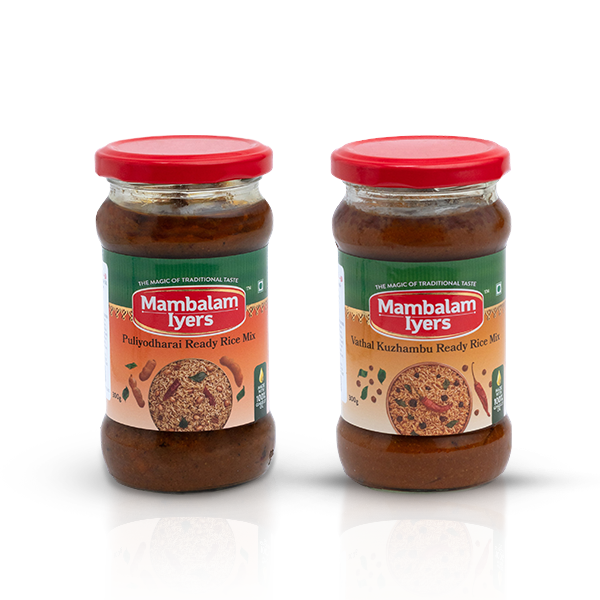 Puliyodharai (300 gms) & Vathal Kuzhambu Ready Rice Mix (300 gms ...