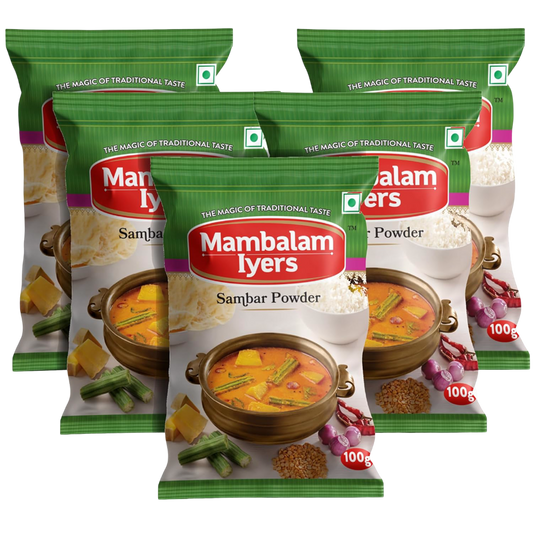 Mambalam Iyers Sambar Powder - Pack of 5 x 100g each